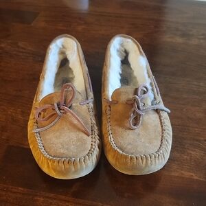 UGG Tan Suede Slippers